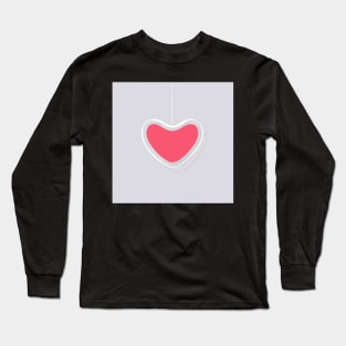 Single Hanging Heart Long Sleeve T-Shirt